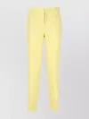 Fabiana Filippi Straight Wool Trousers Belt Loops In Yellow