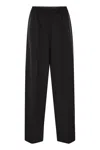 Fabiana Filippi Straight Wool Trousers In Black
