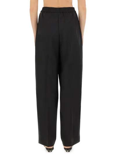 Fabiana Filippi Straight Wool Trousers In Black