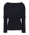 Fabiana Filippi Strapless Sweater In Black