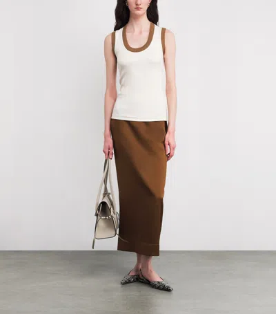 Fabiana Filippi Stretch-cotton Ribbed Tank Top In White