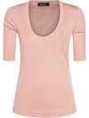Fabiana Filippi Pink Cotton T-shirt In Pink