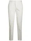 Fabiana Filippi Tailored White Cotton Pants With Functional Pockets In White