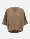 FABIANA FILIPPI FABIANA FILIPPI STRETCH LINEN VISCOSE BLOUSE IN GREY