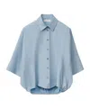 Fabiana Filippi Stretch Poplin Shirt In Blue