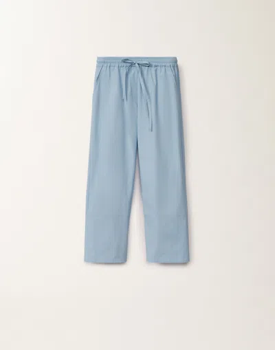 Fabiana Filippi Stretch Poplin Trousers In Sky Blue