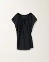 Fabiana Filippi Stretch Sablé Top In Blue