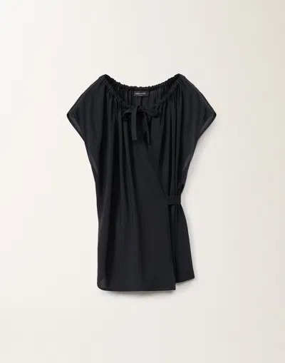 Fabiana Filippi Stretch Sablé Top In Blue