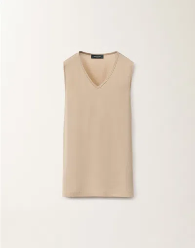 Fabiana Filippi Beaded-trim Sablé Vest In Sand