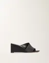 Fabiana Filippi Stretch Satin Wedges In Black