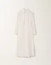 Fabiana Filippi Stretch Viscose And Linen Shirt Dress In Optical White