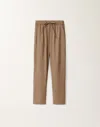 Fabiana Filippi Stretch Viscose And Linen Trousers In Taupe