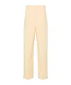 Fabiana Filippi Stretched Straight-leg Trousers In Yellow
