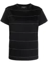 Fabiana Filippi Stripe-pattern Short-sleeved T-shirt In Black