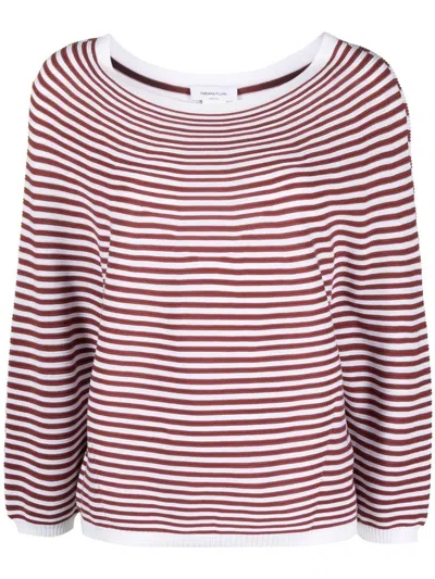 Fabiana Filippi Stripe-print Knit Jumper In Red