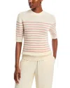 Fabiana Filippi Striped Mock-neck Cashmere Sweater In Light/pastel