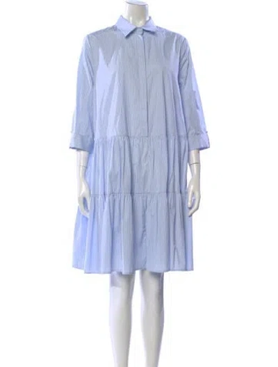 Pre-owned Fabiana Filippi Striped Knee-length Dress In Blue