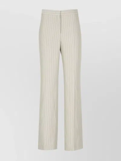 FABIANA FILIPPI STRIPED LINEN BLEND HIGH WAIST TROUSERS