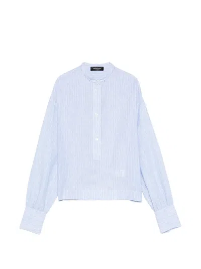 Fabiana Filippi Striped Long-sleeve Shirt In Blue