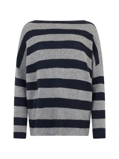 Fabiana Filippi Striped Long-sleeve Sweater In Blue