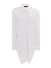 Fabiana Filippi Striped Popin Shirt With Crossed Front In White