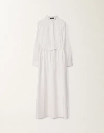 Fabiana Filippi Striped Poplin Shirt Dress In White