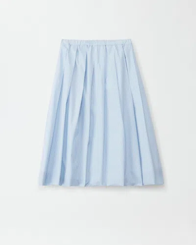 Fabiana Filippi Striped Poplin Skirt In Light Blue