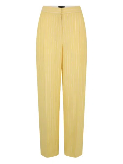 Fabiana Filippi Striped Straight-leg Trousers In Yellow