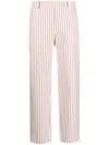 Fabiana Filippi Striped Straight-leg Trousers In White