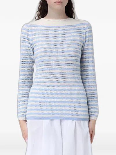 Fabiana Filippi Striped Sweater In Blue