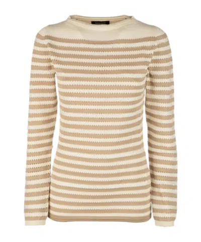 Fabiana Filippi Striped Sweater In Neutral