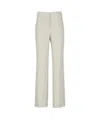 Fabiana Filippi Striped Linen Blend High Waist Trousers In Grey