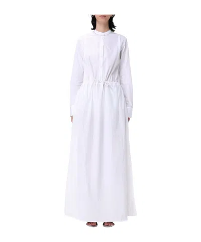 Fabiana Filippi Striped Tie-dye Dress In White