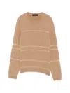 STRIPE-DETAIL CREW-NECK SWEATER