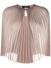 Fabiana Filippi Stud-detail Pleated Cape In Neutrals
