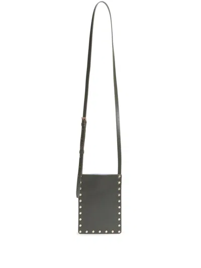 Fabiana Filippi Stud-embellished Crossbody Bag In Green