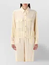 Fabiana Filippi Bomber Jacket With Front Pockets And Diamond Thread