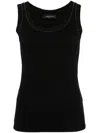 Fabiana Filippi Studed Scoop-neck Tank Top In Schwarz