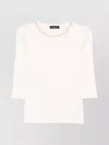 Fabiana Filippi Stylish Knit Sweater Embellished Neckline In White