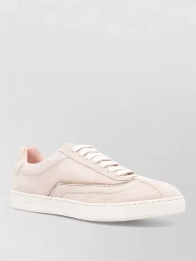 Fabiana Filippi Women Beige Suede Sneakers, 8.5 Luxury Sneakers For Women Darveys In Pink