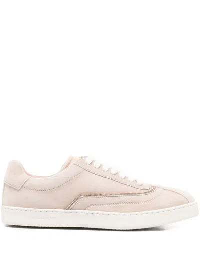 Fabiana Filippi Women Beige Suede Sneakers, 8.5 Luxury Sneakers For Women Darveys In Pink