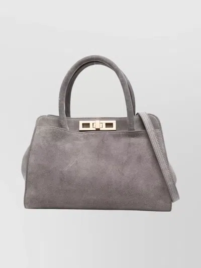Fabiana Filippi Suede Leather Tote Bag With Gold-tone Hardware