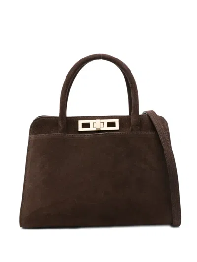 Fabiana Filippi Suede Mini Bag In Brown