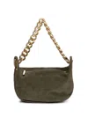 Fabiana Filippi Suede Mini Bag With Eyelets In Grün