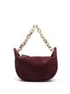 Fabiana Filippi Suede Mini Bag With Eyelets In Red