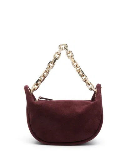 Fabiana Filippi Suede Mini Bag With Eyelets In Red