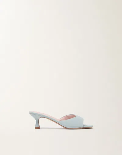 Fabiana Filippi Suede Mules In Blue