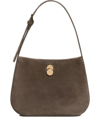 Fabiana Filippi Suede Shoulder Bag In Brown