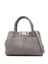 Fabiana Filippi Suede Top-handle Tote Bag In Gray