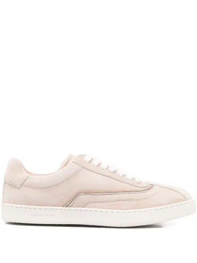 Fabiana Filippi Women Beige Suede Sneakers, 8.5 Luxury Sneakers For Women Darveys In Pink